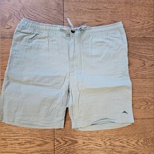 Tommy Bahama Men's Teal Oceanside Poplin Elastic-Waist 8-Inch Shorts Sz XL
